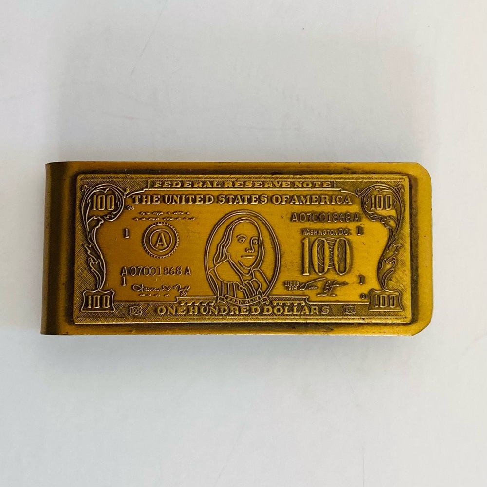 Vintage One Hundred Dollar Bill Money Clip